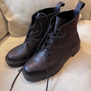 ZARA LEATHER COMBAT BOOTS